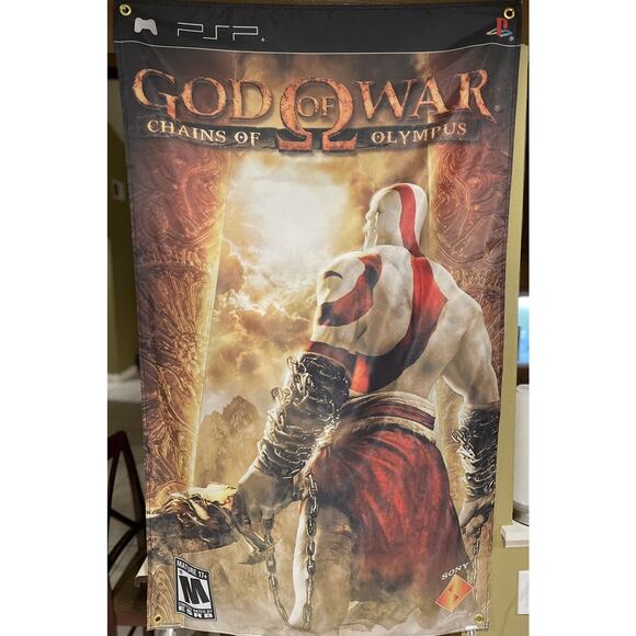 God of War: Chains of Olympus 5' Flag Banner Sony PSP PlayStation Portable